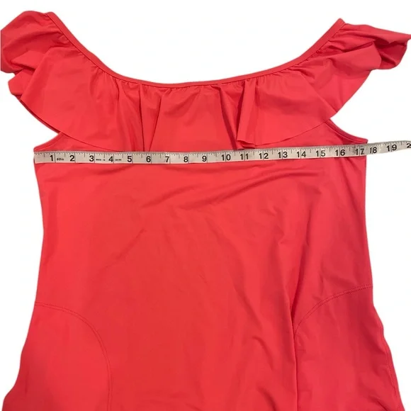 Tommy Bahama Off the Shoulder Spa Dress Size Medium Coral Coast Color - Picture 9 of 11